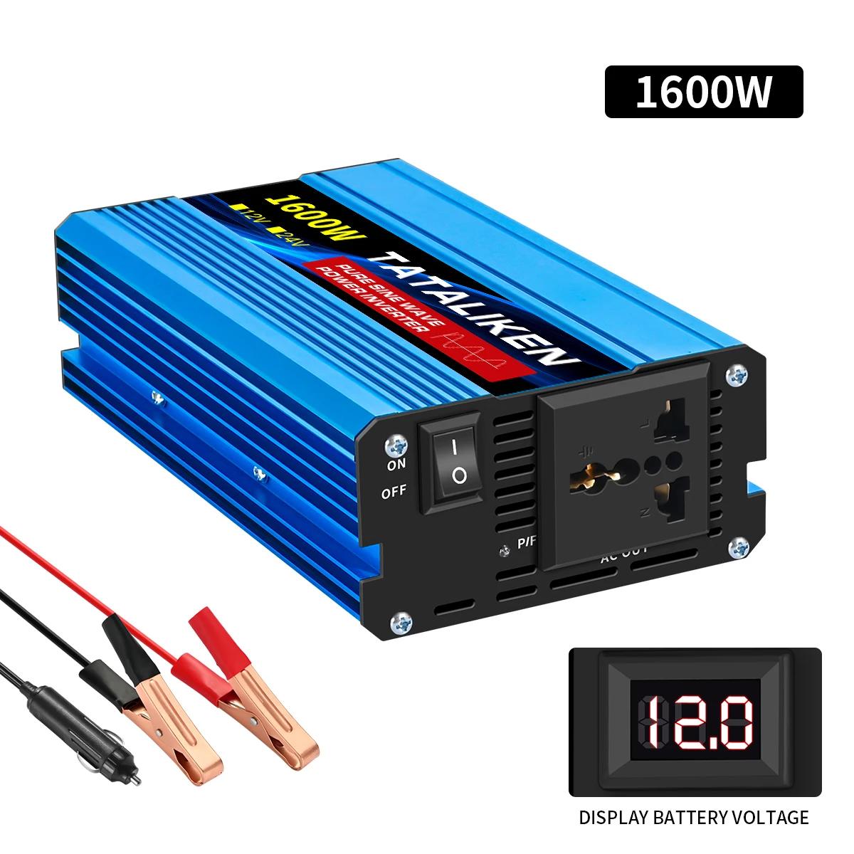 Pure Sine Wave Inverter 1000W-4000W DC 12V to AC 220V 50hz Power Inverter Charger Adapter Universal Socket | Fugo Best